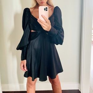 Ultimate cut out party dress . 100% silk size 36(0)